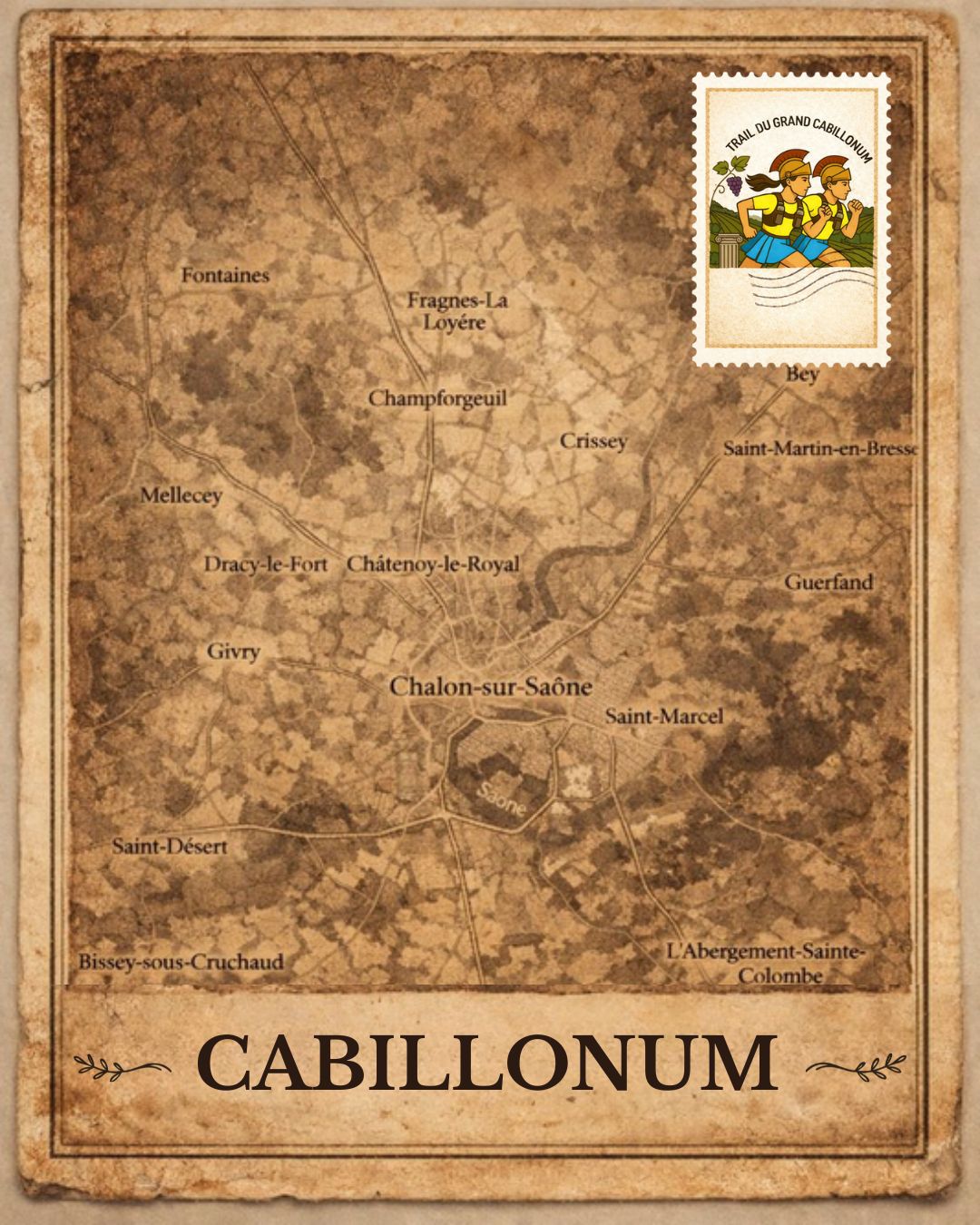 Carte ancienne de Cabillonum